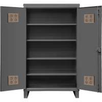 Heavy-Duty Outdoor Cabinet, Steel, 4 Shelves, 78" H x 60" W x 24" D, Grey Seaboard Timber Mart