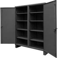Extra Heavy-Duty Cabinet, Steel, 8 Shelves, 78" H x 72" W x 24" D, Grey Seaboard Timber Mart
