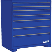 Modular Drawer Cabinet, 7 Drawers, 48" W x 24" D x 40" H, Blue Seaboard Timber Mart