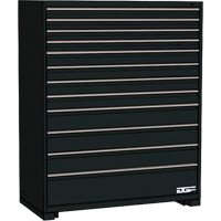 Modular Drawer Cabinet, 12 Drawers, 60" W x 24" D x 60" H, Black Seaboard Timber Mart