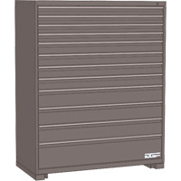Armoire &agrave; tiroirs modulaire, 12 tiroirs, 60" la x 24" p x 60" h, Gris Seaboard Timber Mart