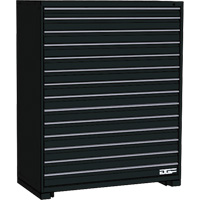 Modular Drawer Cabinet, 14 Drawers, 60" W x 24" D x 60" H, Black Seaboard Timber Mart