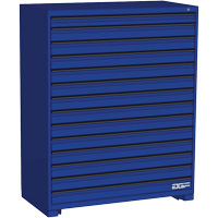 Armoire &agrave; tiroirs modulaire, 14 tiroirs, 48" la x 24" p x 60" h, Bleu Seaboard Timber Mart