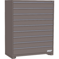 Armoire &agrave; tiroirs modulaire, 9 tiroirs, 24" la x 24" p x 60" h, Gris Seaboard Timber Mart