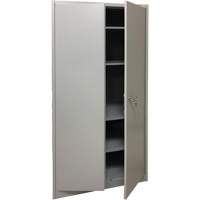 Armoire de rangement, Acier, 4 Tablettes, 78" h x 36" la x 24" P, Gris Seaboard Timber Mart