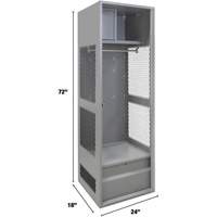 Casier pour &eacute;quipement, Acier, 24" la x 18" p x 72" h, Gris Seaboard Timber Mart