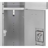 Lockers, 3 -tier, Bank of 3, 36" x 18" x 72", Steel, Grey, Knocked Down Seaboard Timber Mart