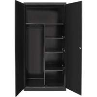 Armoire de rangement combin&eacute;e, 36" la x 18" p x 72" h, Noir Seaboard Timber Mart