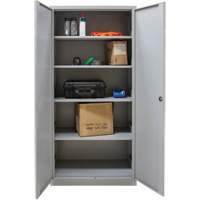 Armoires de rangement Hi-Boy, Acier, 4 Tablettes, 72" h x 36" la x 18" P, Gris Seaboard Timber Mart