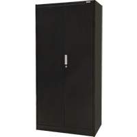 Armoire de rangement Hi-Boy, Acier, 4 Tablettes, 72" h x 36" la x 18" P, Noir Seaboard Timber Mart