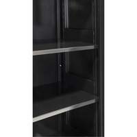 Armoire de rangement Hi-Boy, Acier, 4 Tablettes, 72" h x 36" la x 18" P, Noir Seaboard Timber Mart