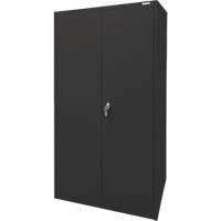 Armoire d'entreposage, Acier, 4 Tablettes, 78" h x 36" la x 24" P, Noir Seaboard Timber Mart