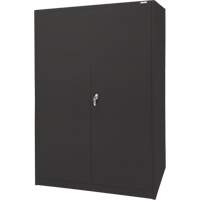 Storage Cabinet, Steel, 4 Shelves, 78" H x 48" W x 24" D, Black Seaboard Timber Mart
