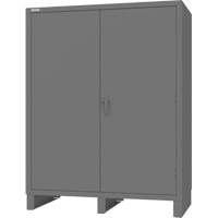 Armoire avec portes encastr&eacute;es, Acier, 4 Tablettes, 78" h x 60" la x 30" P, Gris Seaboard Timber Mart