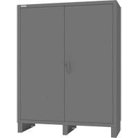 Armoire avec barre de suspension et portes encastr&eacute;es standards, Acier, 78" h x 60" la x 24" P, Gris Seaboard Timber Mart
