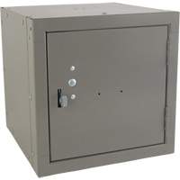 Casier cubique empilable, 12" x 12" x 12", Acier, Gris, D&eacute;mont&eacute; Seaboard Timber Mart