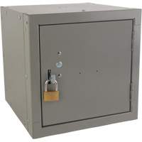 Casier cubique empilable, 12" x 12" x 12", Acier, Gris, D&eacute;mont&eacute; Seaboard Timber Mart