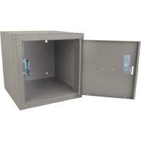 Casier cubique empilable, 12" x 12" x 12", Acier, Gris, D&eacute;mont&eacute; Seaboard Timber Mart