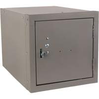 Casier cubique empilable, 12" x 18" x 12", Acier, Gris, D&eacute;mont&eacute; Seaboard Timber Mart