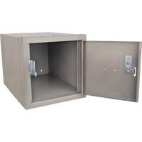 Casier cubique empilable, 12" x 18" x 12", Acier, Gris, D&eacute;mont&eacute; Seaboard Timber Mart
