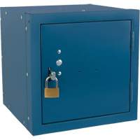 Casier cubique empilable, 12" x 12" x 12", Acier, Bleu, D&eacute;mont&eacute; Seaboard Timber Mart