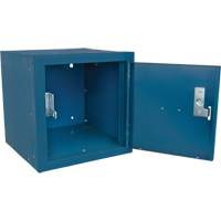 Casier cubique empilable, 12" x 12" x 12", Acier, Bleu, D&eacute;mont&eacute; Seaboard Timber Mart
