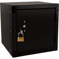 Casier cubique empilable, 12" x 12" x 12", Acier, Noir, D&eacute;mont&eacute; Seaboard Timber Mart