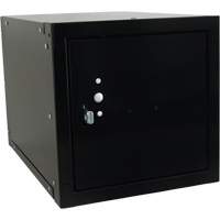 Casier cubique empilable, 12" x 18" x 12", Acier, Noir, D&eacute;mont&eacute; Seaboard Timber Mart