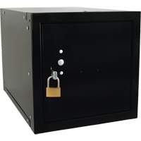 Casier cubique empilable, 12" x 18" x 12", Acier, Noir, D&eacute;mont&eacute; Seaboard Timber Mart