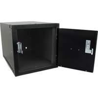 Casier cubique empilable, 12" x 18" x 12", Acier, Noir, D&eacute;mont&eacute; Seaboard Timber Mart