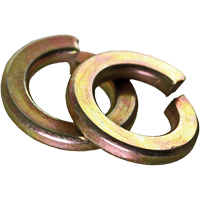 Split Lock Washer, 1/4", Yellow Zinc Seaboard Timber Mart