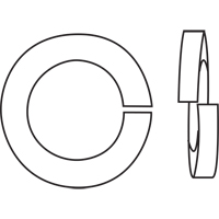 Split Lock Washer, 1/4", Yellow Zinc Seaboard Timber Mart