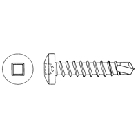 Self Drill Pan Head Screws, #8 x 1" L, Zinc Plated Seaboard Timber Mart