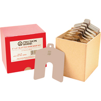 Assortiments de cales d'&eacute;paisseur &agrave; rainure, 2" lo x &eacute;paisseur 0,001"- 0,075", 2" la, Acier inoxydable Seaboard Timber Mart