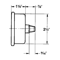 Pressure Gauges, 2-1/2" , 30" Hg-0" Vac., Bottom Mount, Liquid Filled Analogue Seaboard Timber Mart