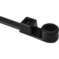 1-Piece Screw Mount Cable Ties, 12-2/5" Long, 50 lbs. Tensile Strength, Black Seaboard Timber Mart