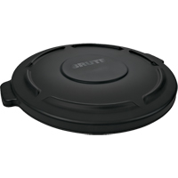 Brute&reg; 44-Gallon Lids, Flat Lid, Plastic/Polyethylene, Fits Container Size: 24" Dia. Seaboard Timber Mart