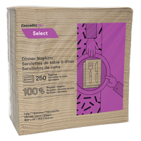 Serviettes de table &agrave; pli 1/8 Pro Select, 1 pli, 15,5" x 16" Seaboard Timber Mart