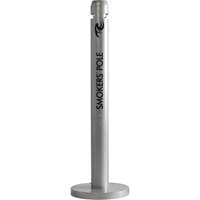 Smokers' Pole Cigarette Receptacle, Free-Standing, Aluminum, 41" Height Seaboard Timber Mart