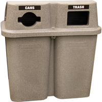 Recycling Containers Bullseye, Curbside, Plastic, 2 x 22 US gal. Seaboard Timber Mart