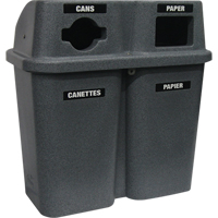 Recycling Containers Bullseye, Curbside, Plastic, 2 x 22 US gal. Seaboard Timber Mart