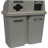 Recycling Containers Bullseye, Curbside, Plastic, 2 x 22 US gal. Seaboard Timber Mart