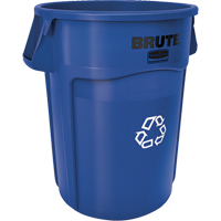Contenants ronds pour le recyclage BRUTE, Vrac, Plastique, 44 gal. US Seaboard Timber Mart