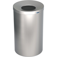 Lobby Waste Receptacle, Stainless Steel, 33 US gal. Seaboard Timber Mart
