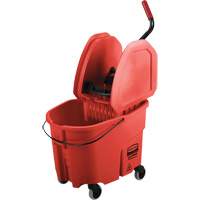 Ensemble de seau pour vadrouille et essoreuse WaveBrake, Pression vers le bas, 8,75 gal. US (35 pintes), Rouge Seaboard Timber Mart