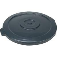 Waste Container Lid, Flat Lid, Plastic/Polyethylene, Fits Container Size: 24" Dia. Seaboard Timber Mart