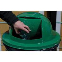 Drum Waste Disposal Top, Dome Lid, Metal, Fits Container Size: 23-1/2" Dia. Seaboard Timber Mart