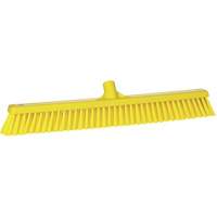 Combo Bristle Push Broom, Coarse/Fine Bristles, 24", Polyester, Yellow Seaboard Timber Mart