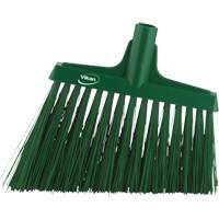 Angle Broom Head, X-Coarse Bristles, 12", Polyester, Green Seaboard Timber Mart
