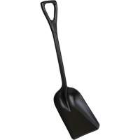 One-Piece Hygienic Shovel, 10" x 6" Blade, 37-1/2" Length, Plastic, Black Seaboard Timber Mart